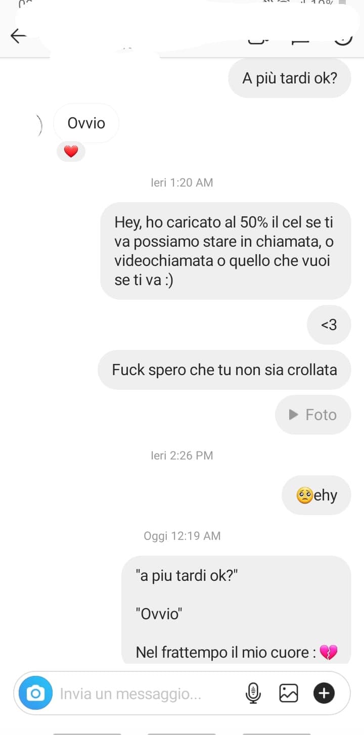 Mi sono rotto sia il cazzo che il cuore 