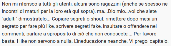 Non so se funzionano di nuovo i tag, ma in ogni caso non voglio dirlo anonimamente questo pensiero.