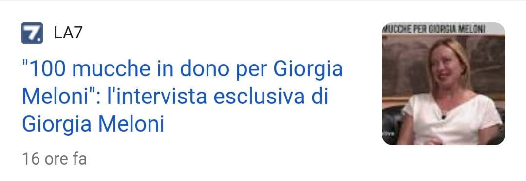 Più mucche e meno Giorgie Meloni