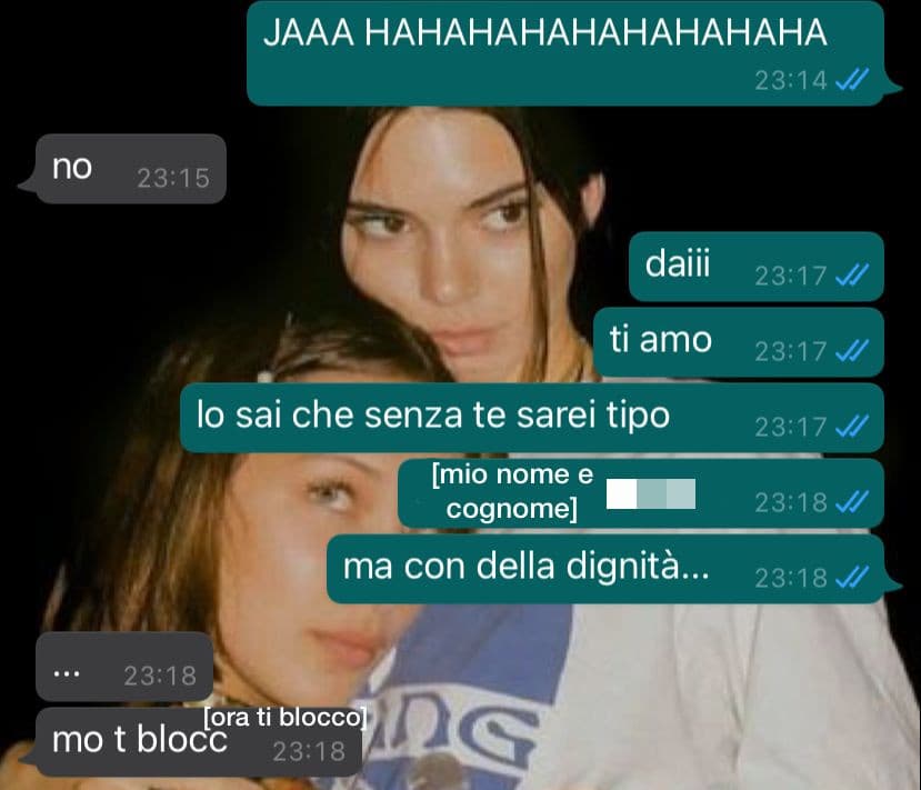 ecco cosa succede quando io (persona fredda) provo ad essere dolce ma con scarsi risultati...