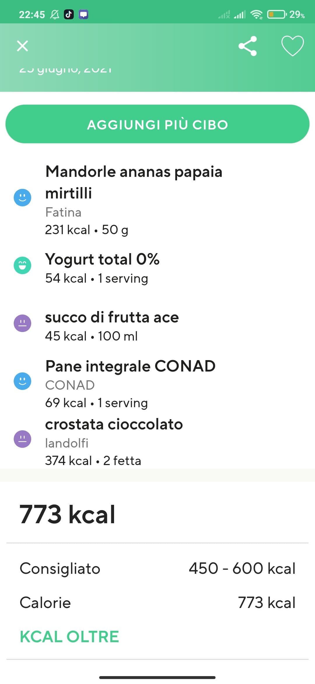 Stamattina mi sono pesata. Sono 56
1kg.  Sto perdendo peso. L'obiettivo è 55kg o 54kg. Il probelma? Ho questi sgarri... Oggi ho 