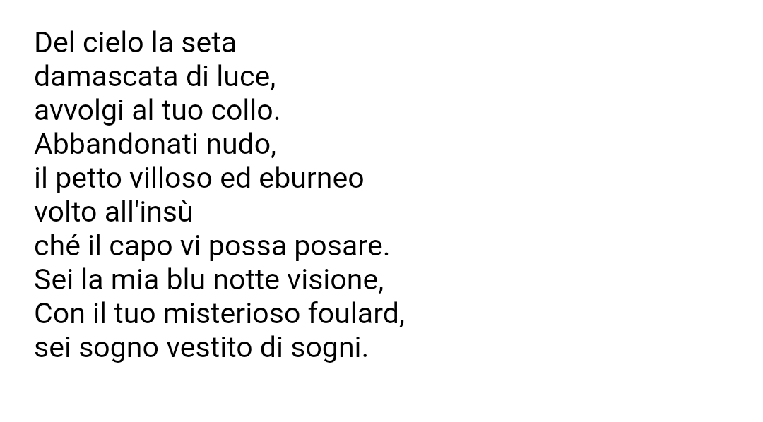 Una poesiola