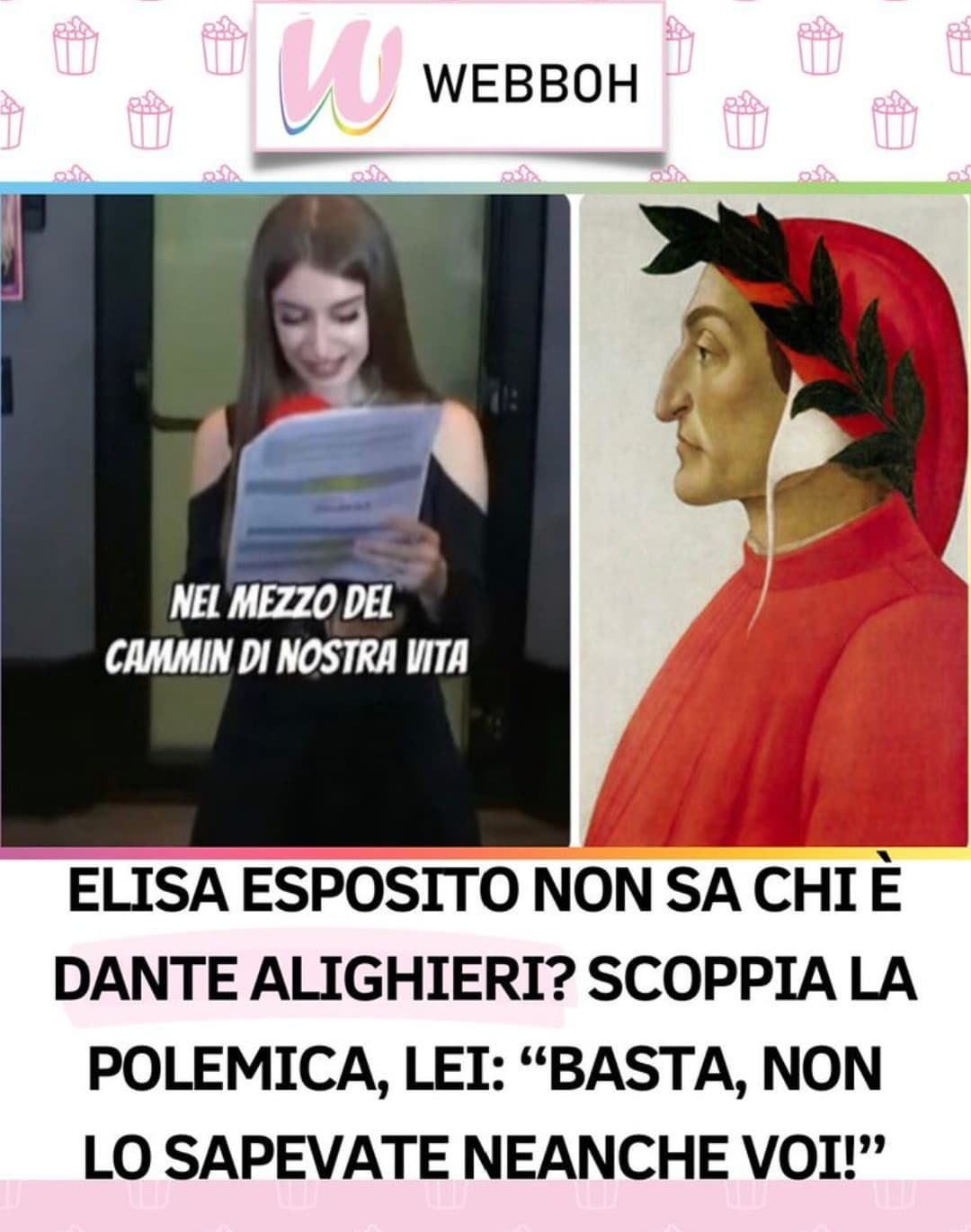 Già la odiavo per aver rovinato il corsivo poi non sapere chi è Dante ed essere convinto di stare nella ragione....