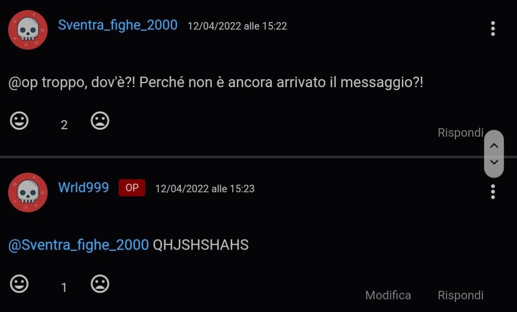 Incredibile che se io non avessi messo quello shouts stupido e lui non mi avesse risposto mi sarei persa un ragazzo così magnifico bellissimo amorevole e tutto quanto lo amo piago solo a mostrarmi così con lui 