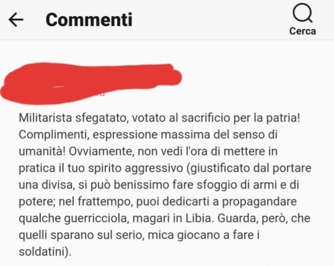 Il ragazzo in questione ha semplicemente affermato che voleva arruolarsi nell'esercito...


