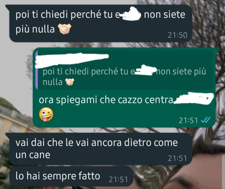 che gente di merda che trovo