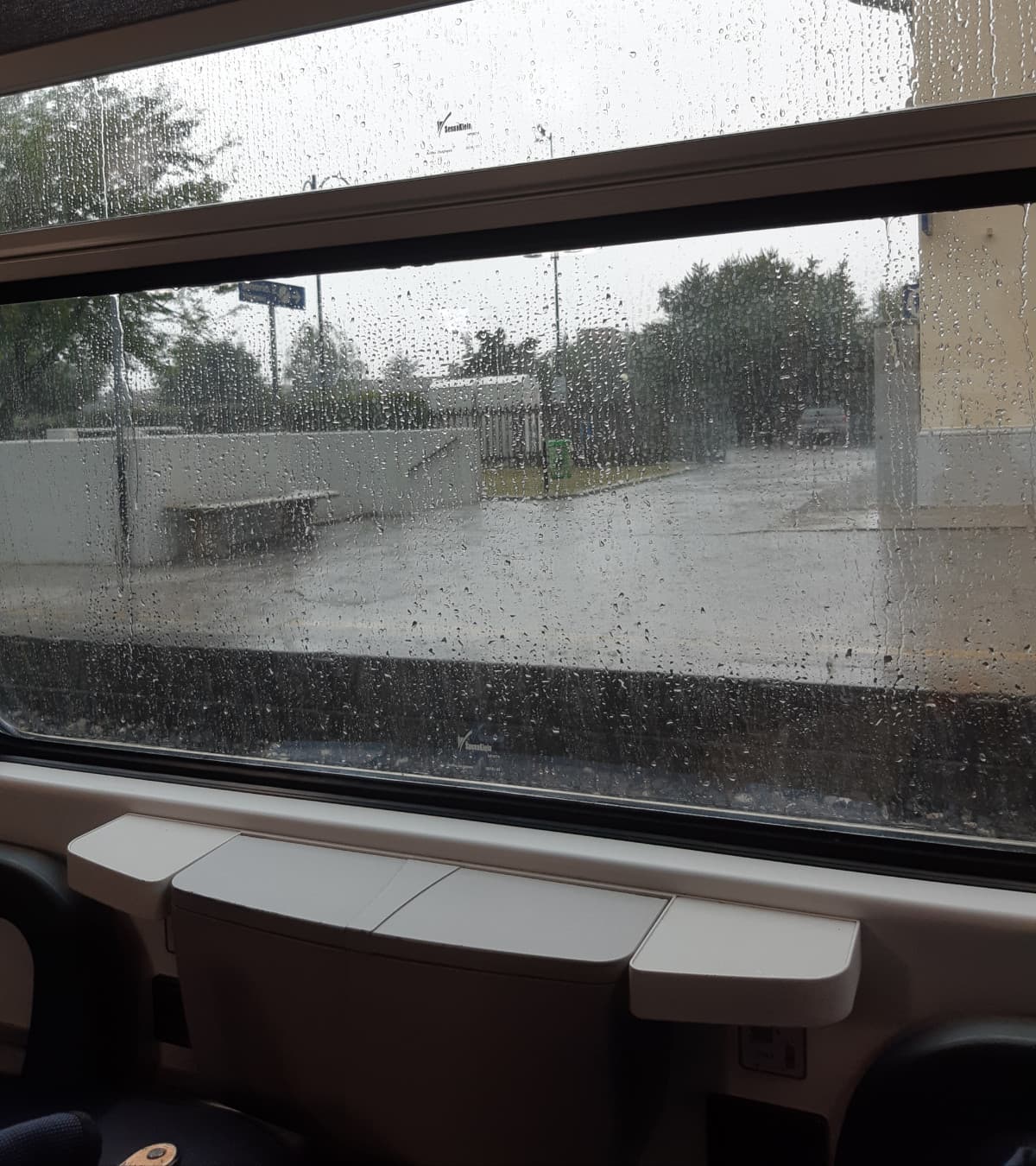 Fuori vento e pioggia, io entro in treno tutto lavato e trovo l'aria condizionata gelida sparata al massimo. Domenica i miei funerali 