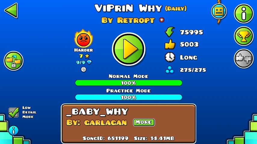 ViPriN Why 100%; By Retropt; (Difficoltà: Harder 7?); (Grado: Epic)