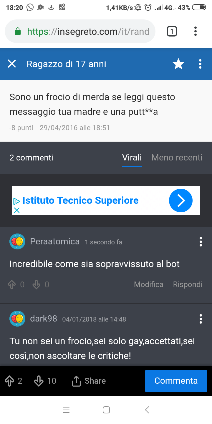 Quando il bot non c'era