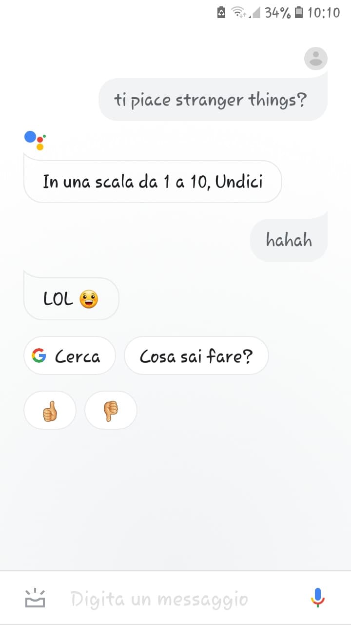 Haha è troppo simpatico assistente googlee