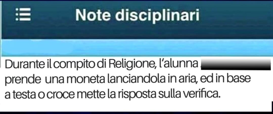 Volete altri shouts con le note disciplinari? 