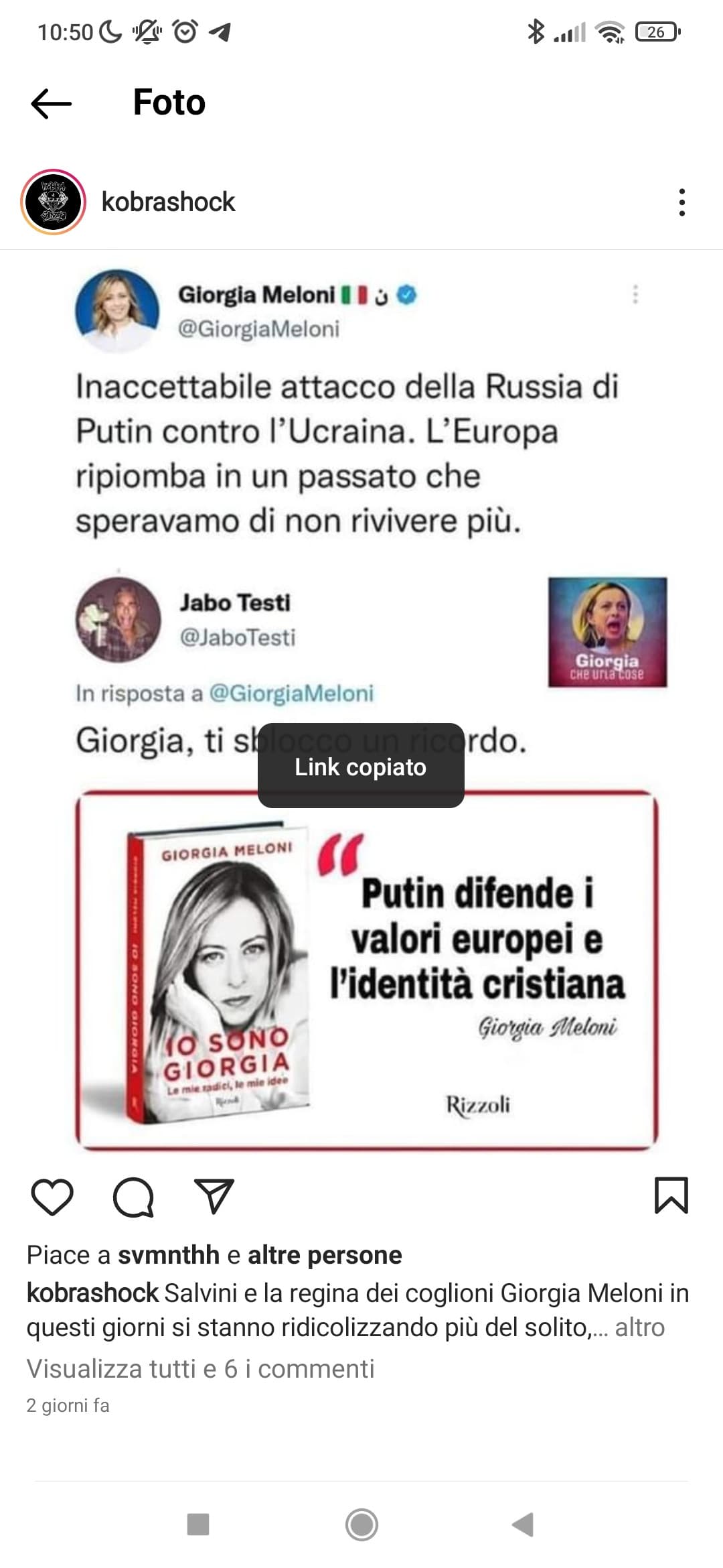 Giorgia incoerente Meloni: