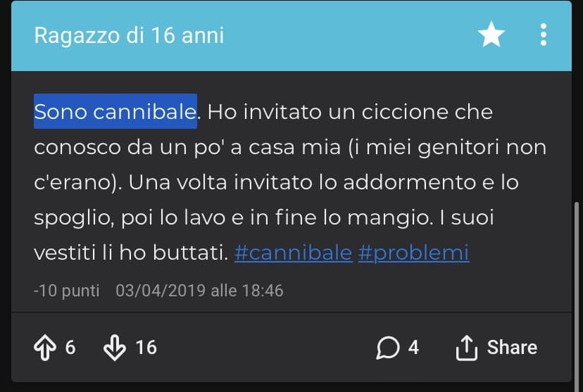 Vabbè alla fine hai commesso un omicidio 