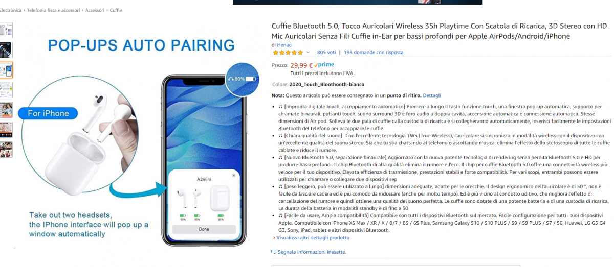 Offertona AirPods a 24€ su AMAZON! Le ho appena ordinate raga! 