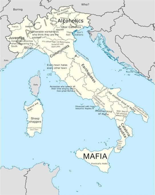 Mappa stereotipi mooolto più diretta qualcuno potrebbe offendersi. 