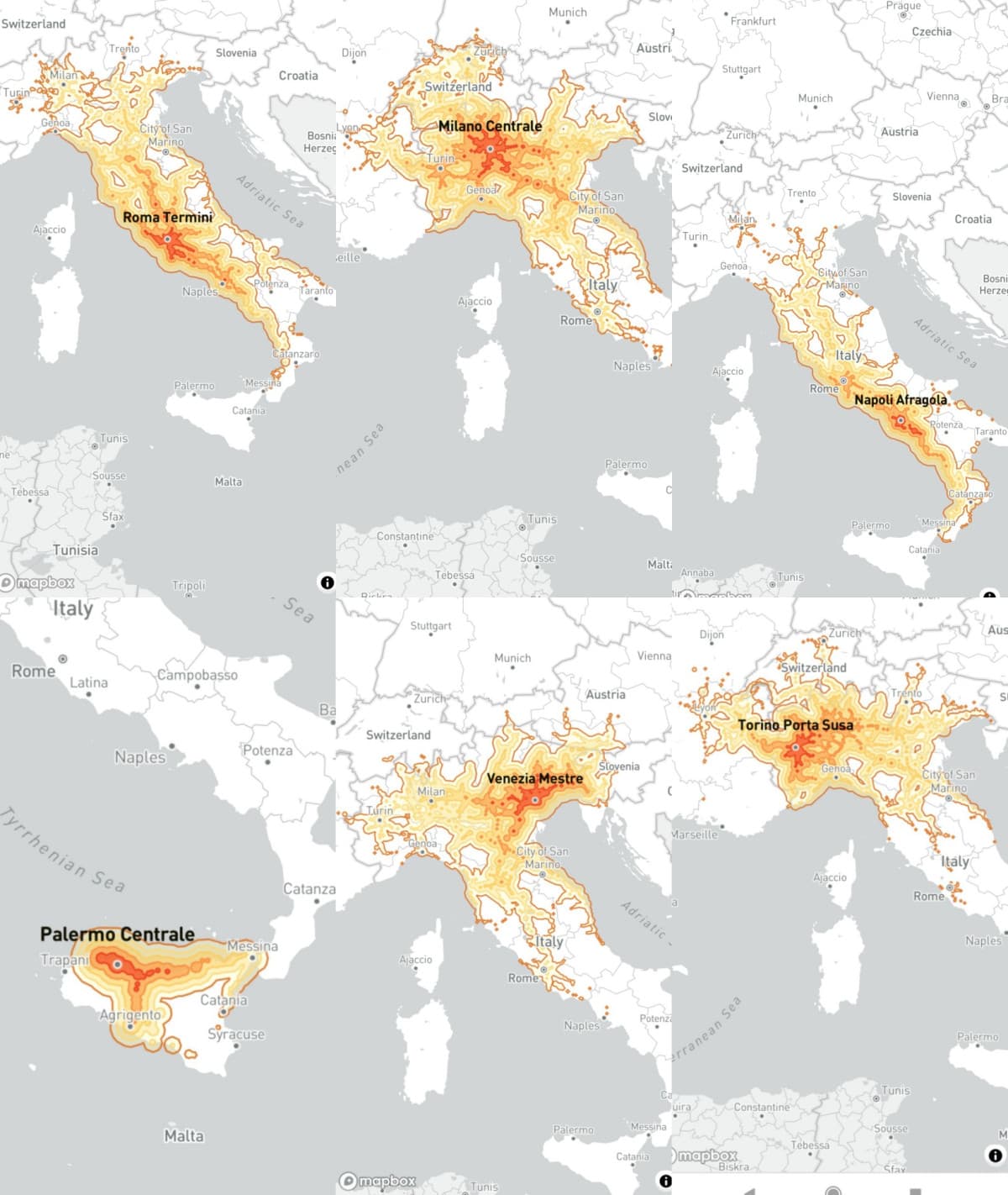 Fino a dove puoi arrivare in 5 ore di treno?