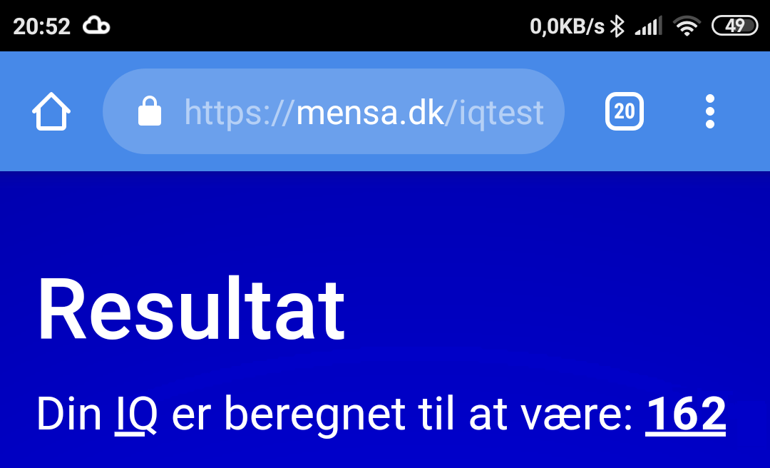 Mi avevi chiesto di fare il test, quindi ecco il risultato