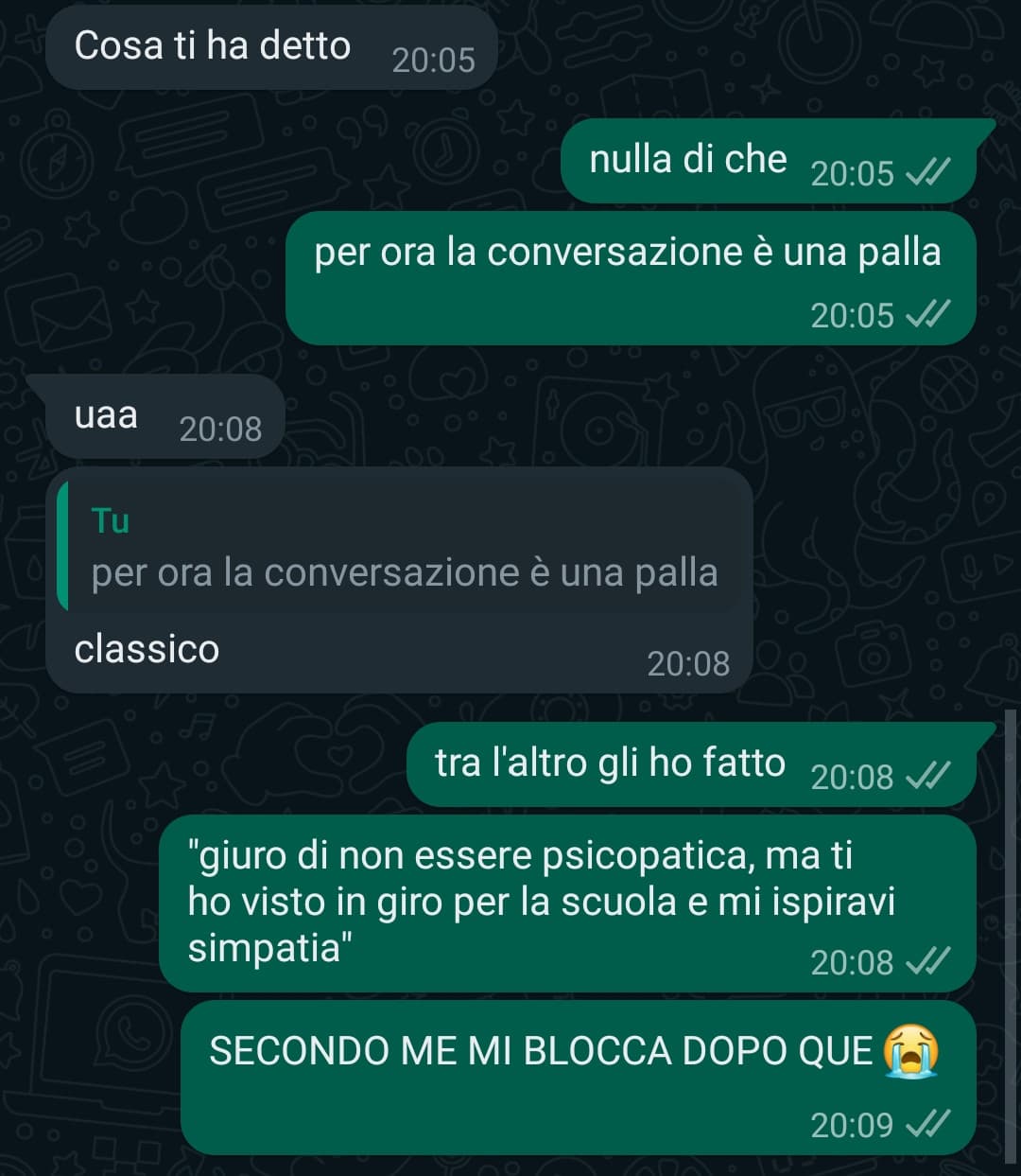 voi non immaginate l'ansia 