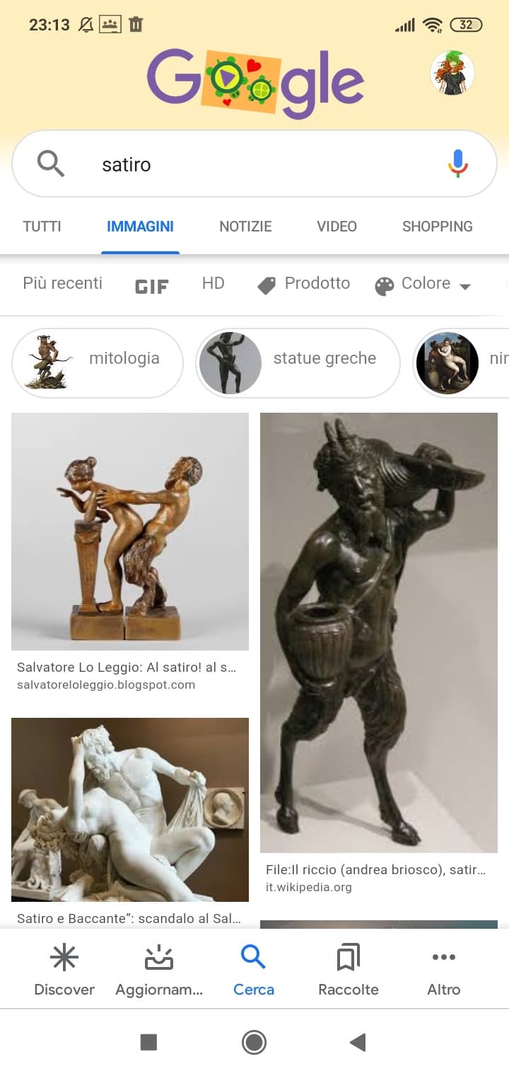 Lol, è interessante come questo sia il primo risultato se cerco "satiro" su Google