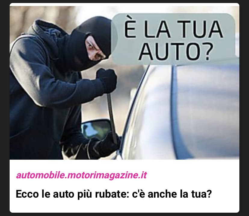 Da quando ho un’auto!??