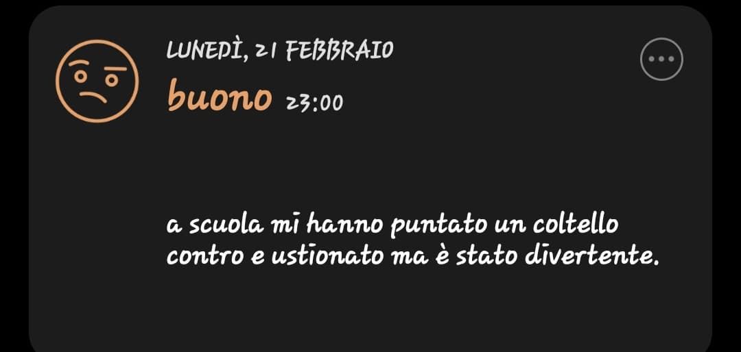 le mie annotazioni sono queste: da notare il buono nonostante sarebbe potuto succedere l'inevitabile e il "è stato divertente "