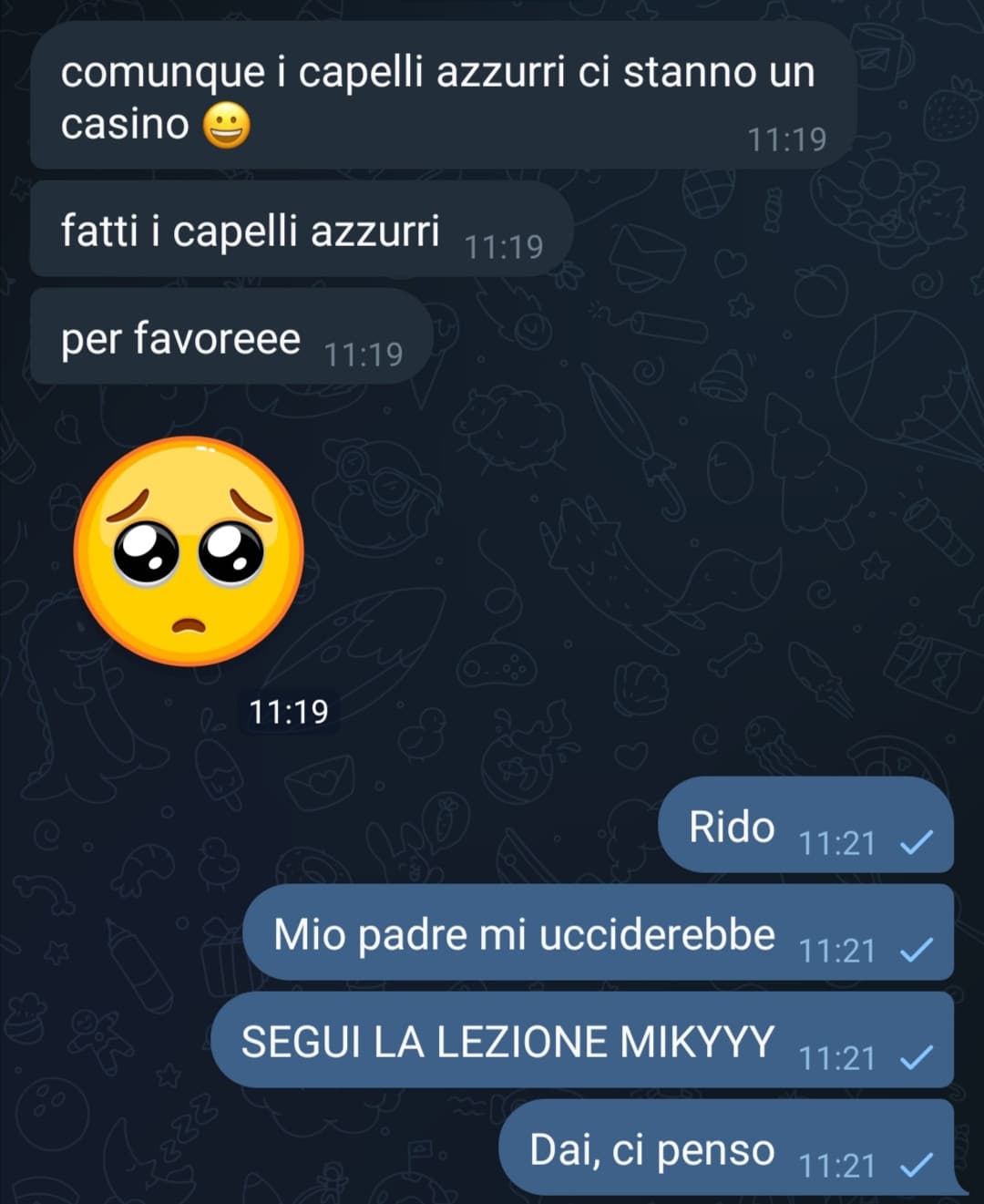 Che saddy non poterla vedere... No, non sta più vicino a me, ha ben pensato di scappare più su. Magari passerà 'st'estate... Omonima, io ci spero