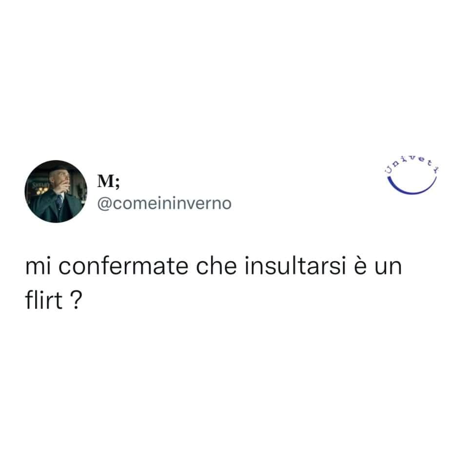 Non potrei mai stare con una persona alla quale devo spiegare ogni volta che sto scherzando, non sono fatta per le storie tutte "amore mio" e cuoricini pure per dire che hai fatto la cacca 