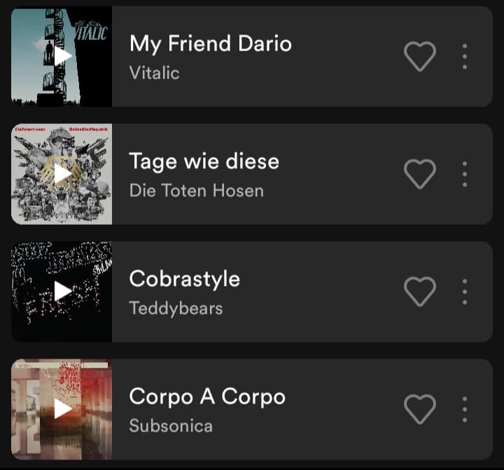 Rubrica settimanale delle mie canzoni preferite