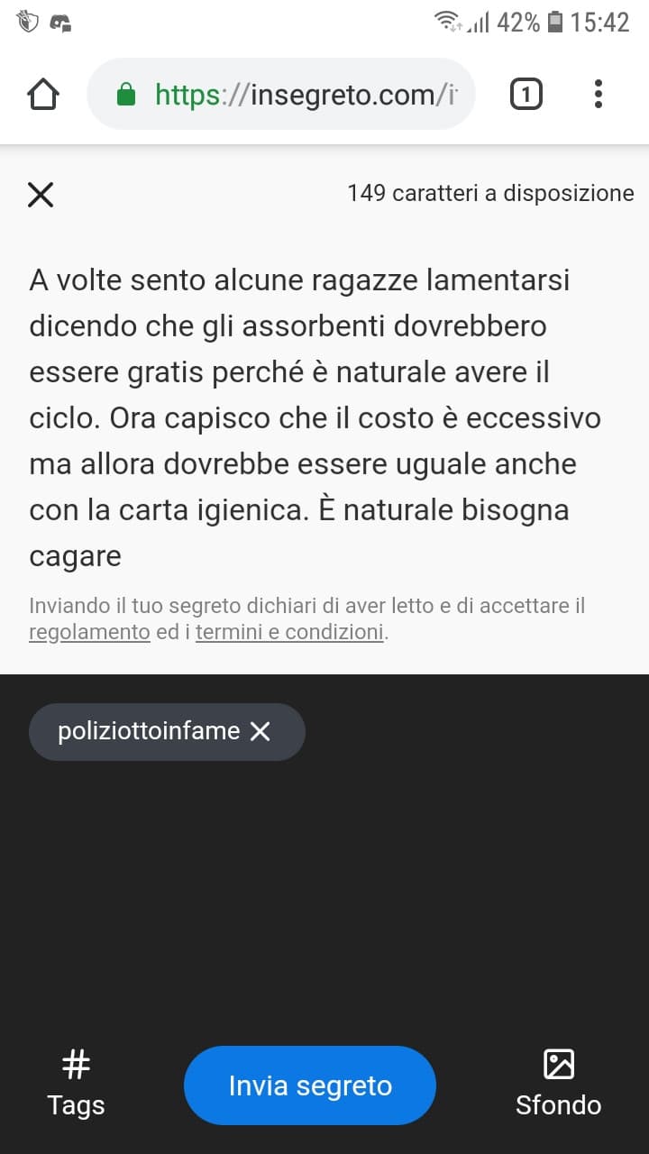 Se non mi accettano il segreto...