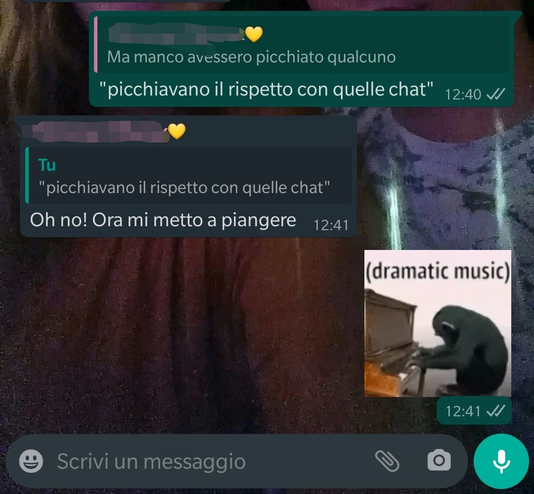 Sto ridendo anche se sono una brutta persona