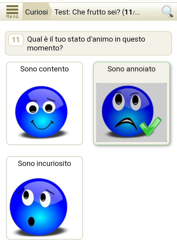 Sto facendo il test di che frutta sei alle 2.12, secondo te? 