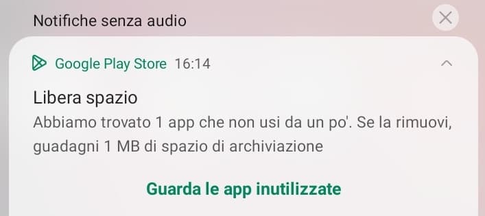 Mai vista notifica più inutile.