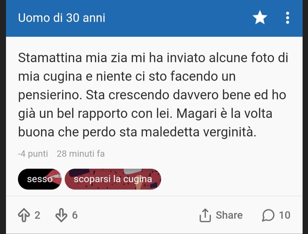 Visto che è stato eliminato, rispondo qui.