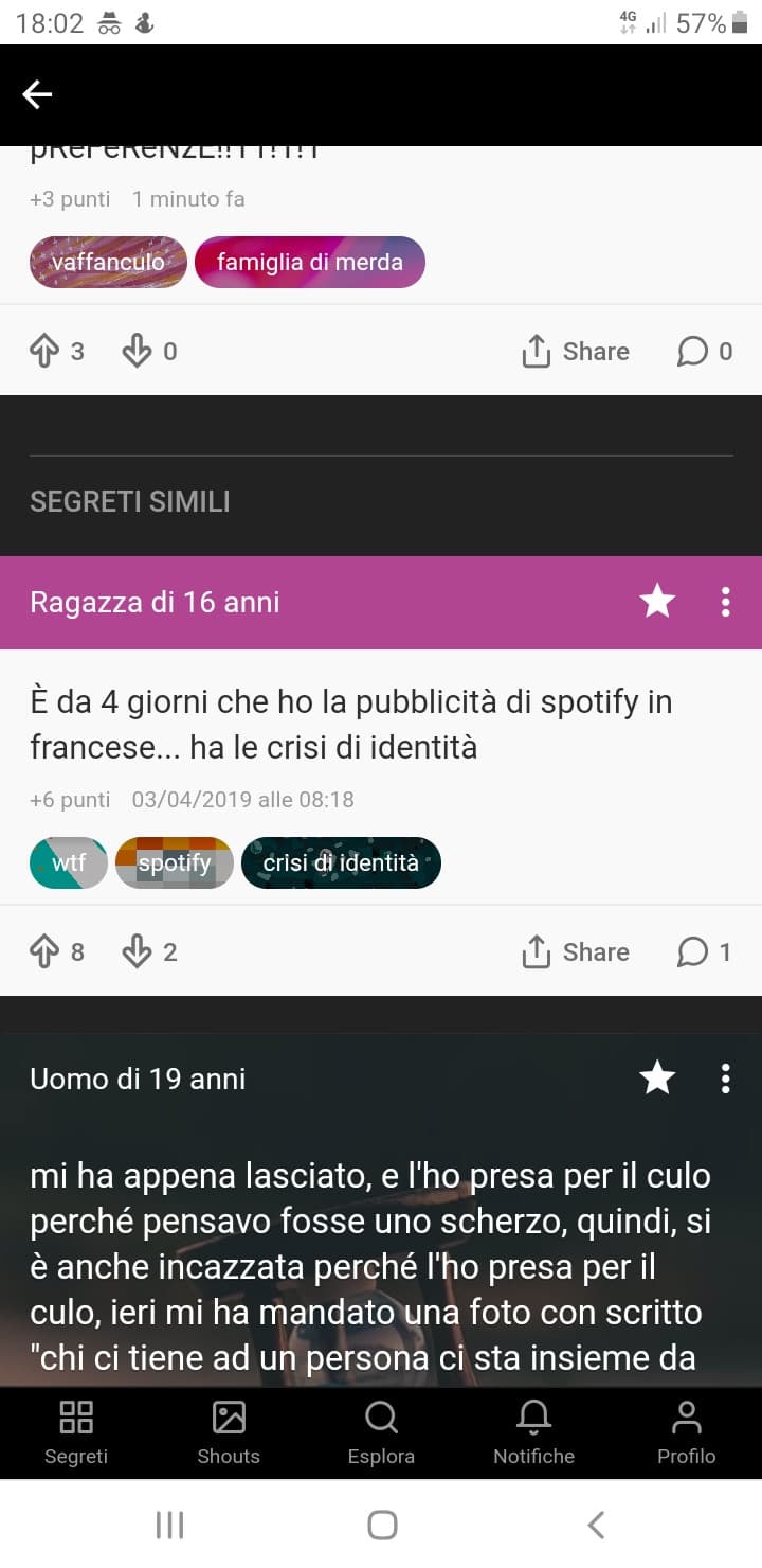 Quante probabilità c'erano che mi compariva un mio "segreto" tra i simili?