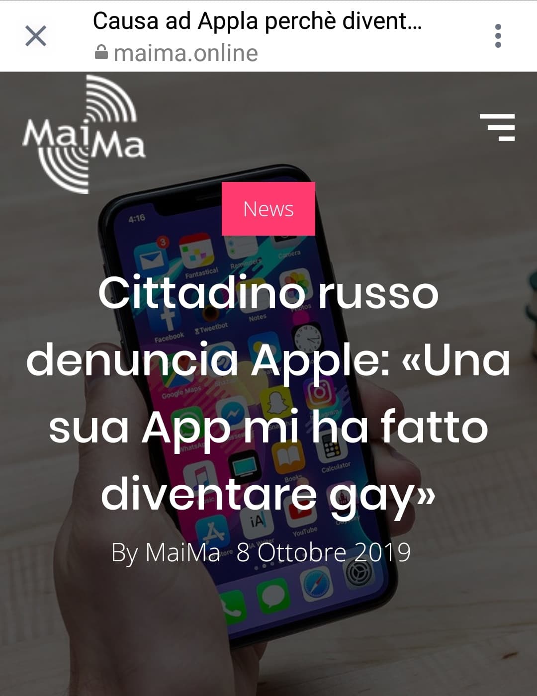 Ma io non ho mai usato apple... 