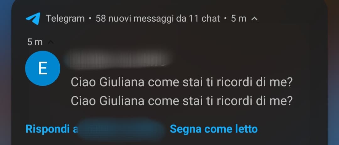 Ciao Giuliana come stai ti ricordi di me? 