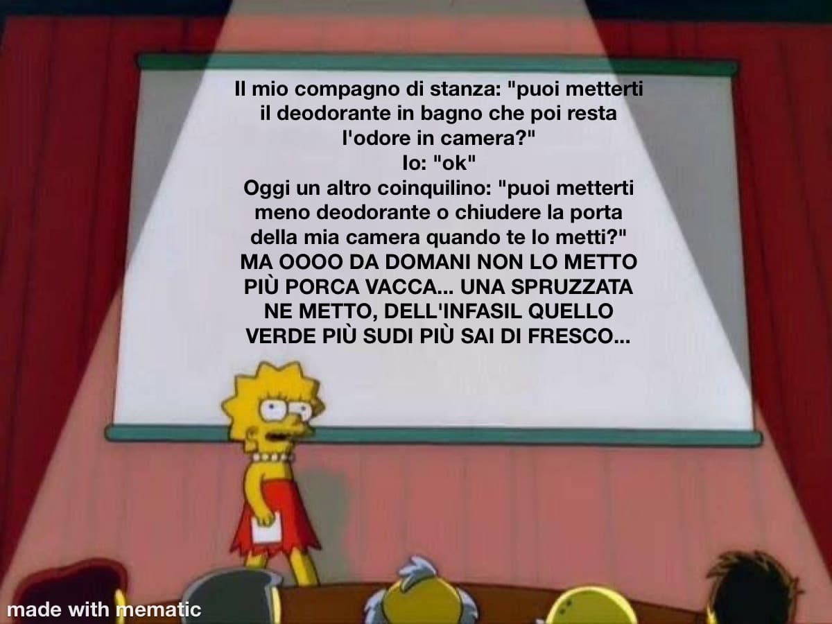 Fosse puzza di aglio capirei cazzo...