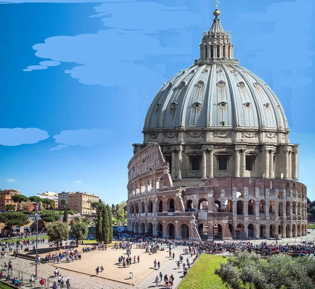 E come detto da segreto scritto poco fa, sognori ecco la famosa cupola del Colosseo della Raggi!