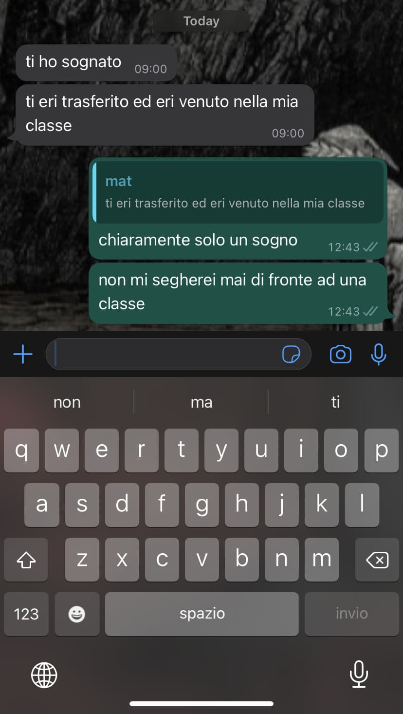 la mia ex che mi riscrive dopo 6 mesi