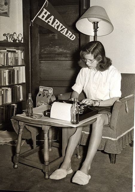 1950s student in her room ? 