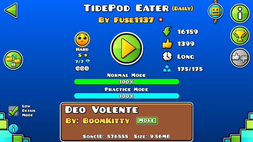 TidePod Eater 100%; By Fuse1137; (Difficoltà: Hard 5?); (Grado: Normal)