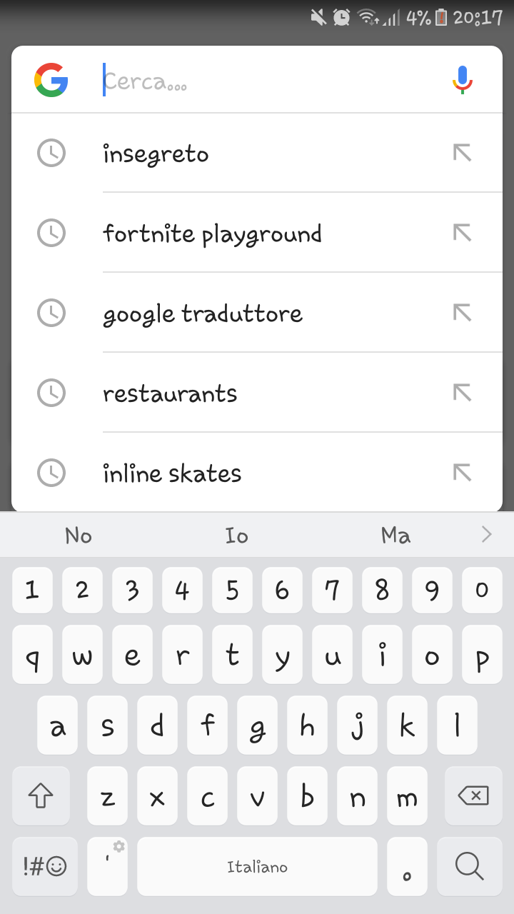 Ma a parte gli scherzi... Perche' tra i recenti ho 'restaurants' se io non vado ai ristoranti e non ho mai cercato ristoranti su Google?!