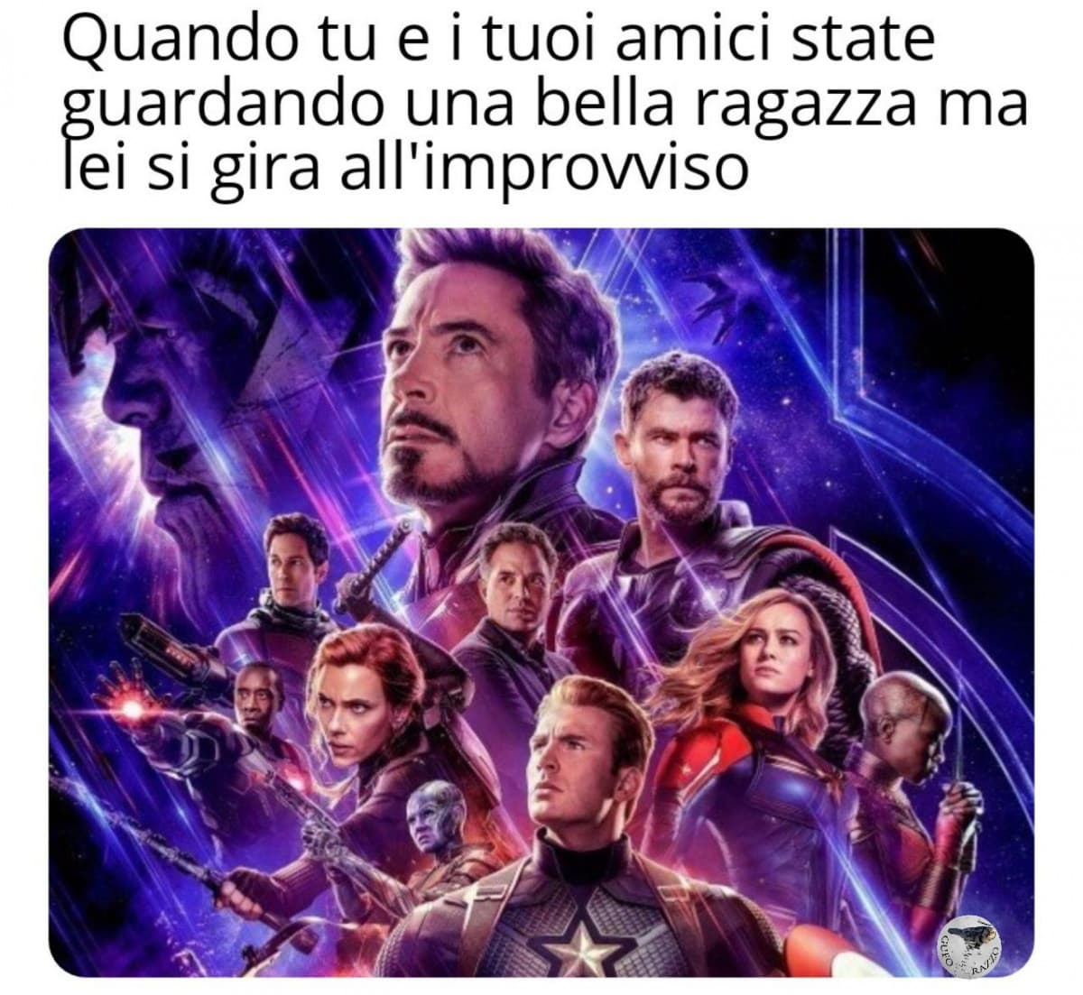 Dato che ho già visto qualche meme a tema infinity war, mi unisco anche io