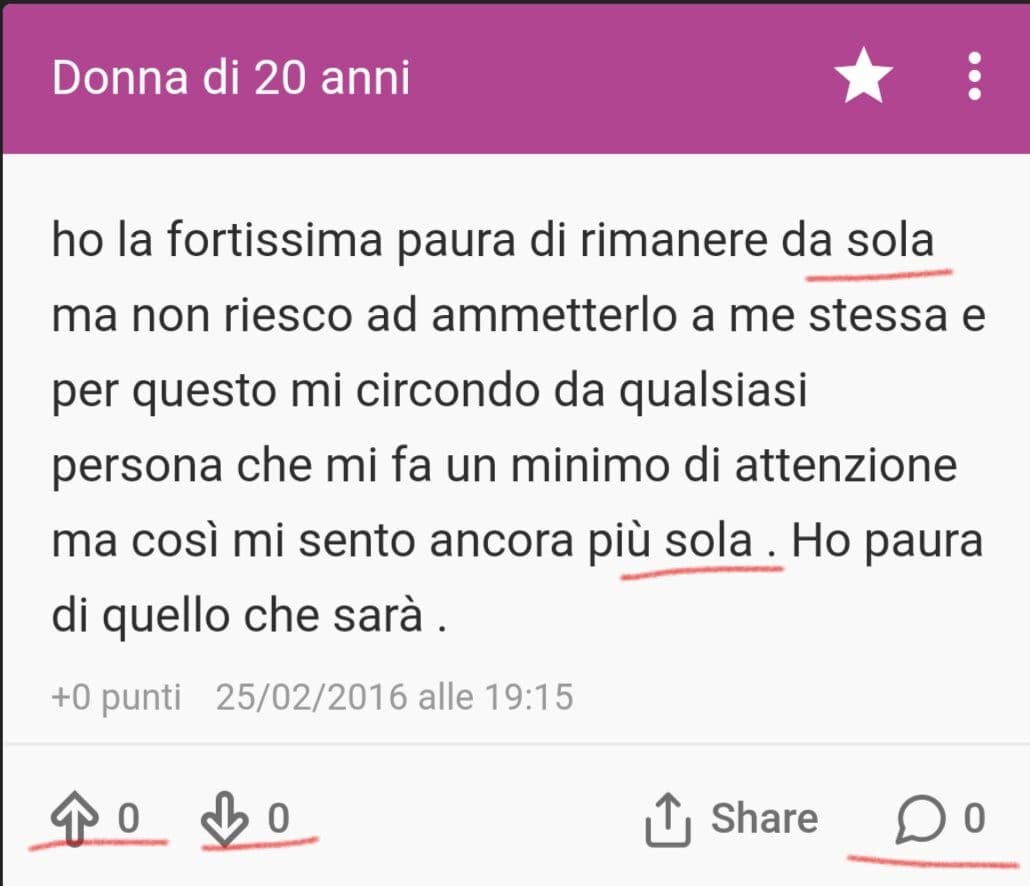 Più sola di così