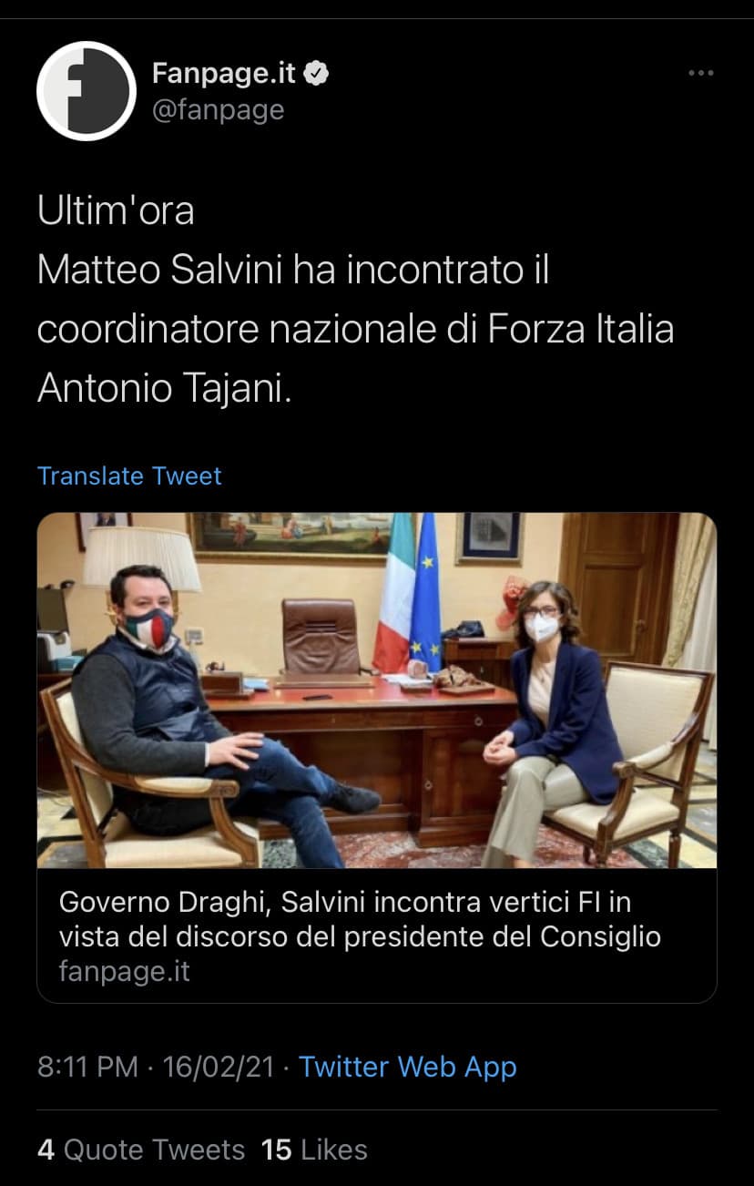 Beh... Tajani lo ricordavo diversa... vabbè non giudichiamo ha fatto una scelta 