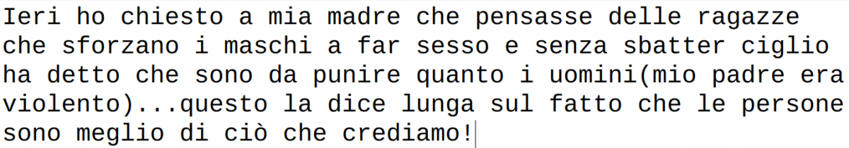 Non sottovalutate la gente, chiedete aiuto!