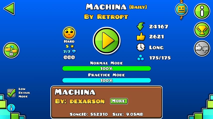 Machina 100%; By Retropt; (Difficoltà: Hard 5?.); (Grado: Normal.)