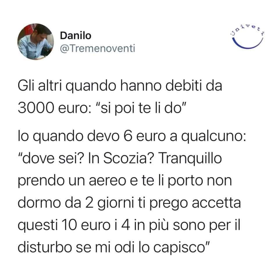 Ok non essere tirchi, però ci vuole rispetto. Almeno fatela la parte offrendovi di restituire i soldi ??‍♀️