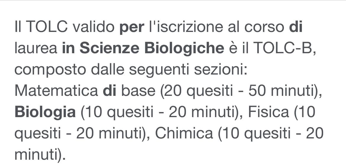 una delle opzioni per l’uni potrebbe essere scienze biologiche ma se guardo le materie del test di ingresso mi viene da spararmi 