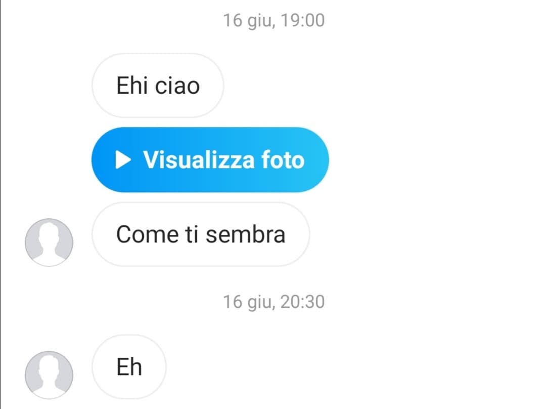 Gente mi sono appena accorta di aver ricevuto questo messaggio, appena arrivo a casa controllo se é un dick pic